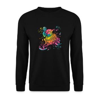 Snowmobile, Snowmobile, Snowmobile - Unisex Sweatshirt - black - Front - Alina (178cm) & Michal (187cm)