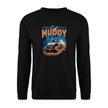 UTV Off Road 4 Wheeler Side by side - Unisex Pullover - Schwarz - Vorne - Alina (178cm) & Michal (187cm)