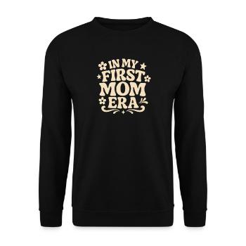 First Mother's Day Mom Gift Idea Family Groovy - Unisex Sweatshirt - black - Front - Alina (178cm) & Michal (187cm)