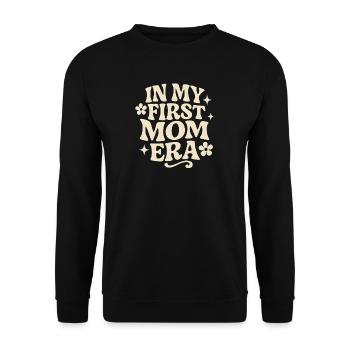 First Mother's Day Mom Gift Idea Family Groovy - Unisex Sweatshirt - black - Front - Alina (178cm) & Michal (187cm)