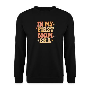 First Mother's Day Mom Gift Idea Family Groovy - Unisex Sweatshirt - black - Front - Alina (178cm) & Michal (187cm)