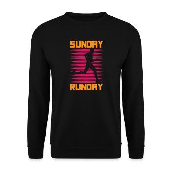 Coureur de course Marathon du dimanche Runday - Sweat-shirt Unisexe - noir - Devant - Alina (178cm) & Michal (187cm)