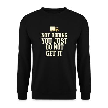 Truck Sim Truck Simulator Sim Trucker Long Haul - Unisex Sweatshirt - black - Front - Alina (178cm) & Michal (187cm)