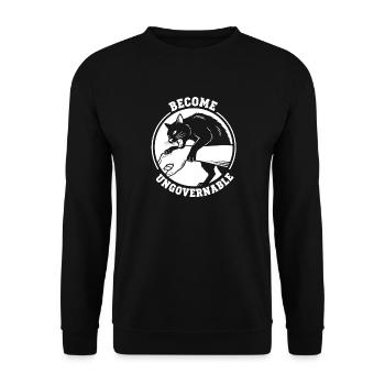 Cat Seal Unquenched Power - Unisex Sweatshirt - black - Front - Alina (178cm) & Michal (187cm)