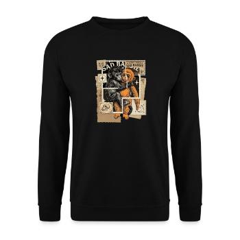 Stamps Baby Monkey Punch - Unisex Sweatshirt - black - Front - Alina (178cm) & Michal (187cm)