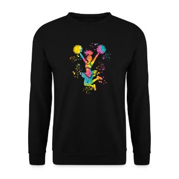 Cheerpom pom girls Mom Cheerleading - Sweat-shirt Unisexe - noir - Devant - Alina (178cm) & Michal (187cm)