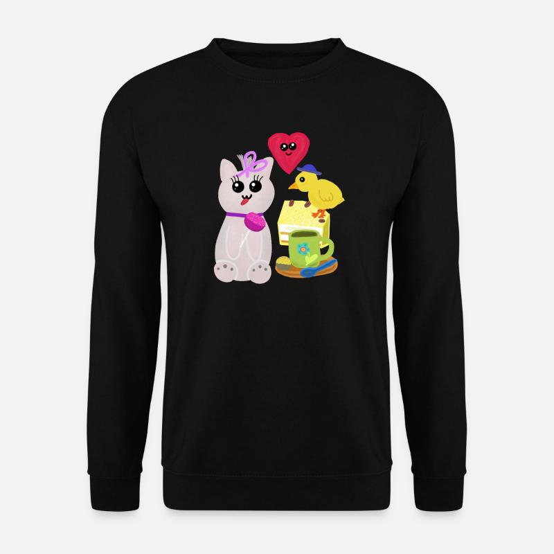 Cat Cake Chick Kids Cat Cake - Unisex Sweatshirt - black