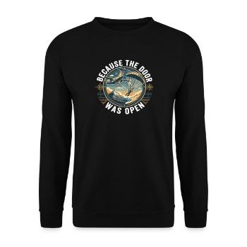Skydiving Saying Adventure Paragliding - Unisex Sweatshirt - black - Front - Alina (178cm) & Michal (187cm)