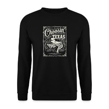 Texas Western Trail Vintage - Sweat-shirt Unisexe - noir - Devant - Alina (178cm) & Michal (187cm)