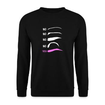 Cosmeticienne de microblading maquillage - Sweat-shirt Unisexe - noir - Devant - Alina (178cm) & Michal (187cm)