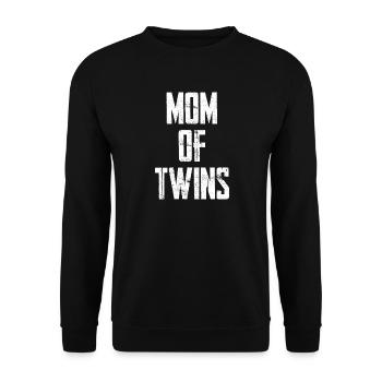 Mom Of Twins - Unisex Pullover - Schwarz - Vorne - Alina (178cm) & Michal (187cm)