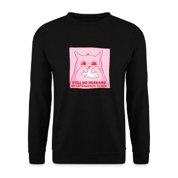 Pas de chat marié qui dit - Sweat-shirt Unisexe - noir - Devant - Alina (178cm) & Michal (187cm)