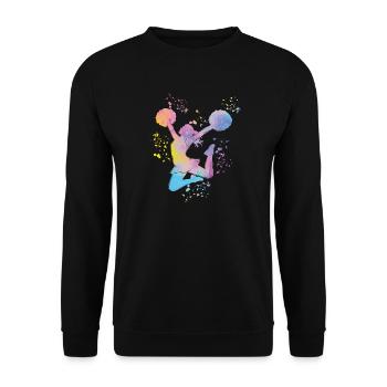 Cheerpom pom girls Mom Cheerleading - Sweat-shirt Unisexe - noir - Devant - Alina (178cm) & Michal (187cm)