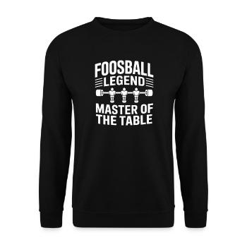 Table Soccer Evolution Funny Foosball Foosball - Unisex Sweatshirt - black - Front - Alina (178cm) & Michal (187cm)