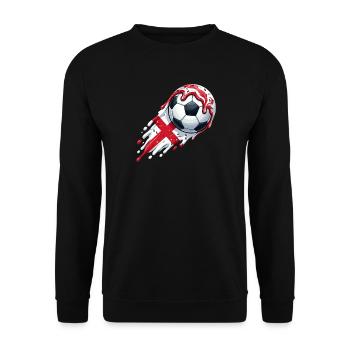 Red and White Melting Icecream Football Ball Art - Unisex Sweatshirt - black - Front - Alina (178cm) & Michal (187cm)