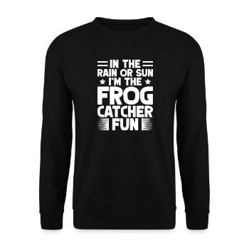 Frog Catcher Rain Or Sun Frog - Unisex Sweatshirt - black - Front - Alina (178cm) & Michal (187cm)
