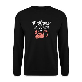 Madame La Coach - Sweat-shirt Unisexe - noir - Devant - Alina (178cm) & Michal (187cm)