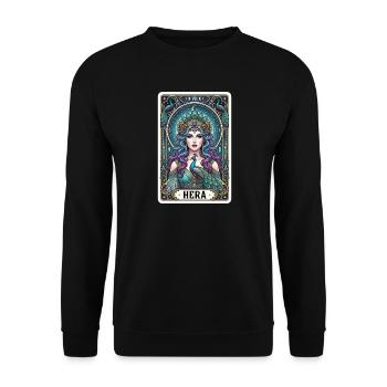 Hera Tarot Card - Unisex Sweatshirt - black - Front - Alina (178cm) & Michal (187cm)