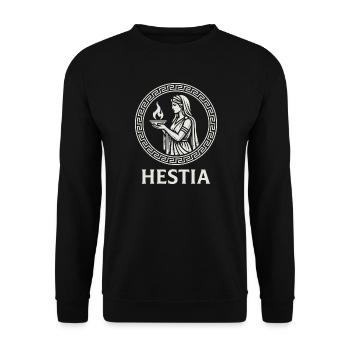Cercle de Flammes d’Hestia - Sweat-shirt Unisexe - noir - Devant - Alina (178cm) & Michal (187cm)