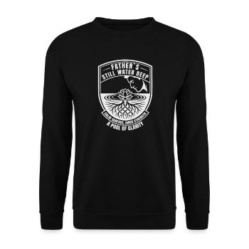 Father Still Water Deep Lotus Rest - Unisex Sweatshirt - black - Front - Alina (178cm) & Michal (187cm)