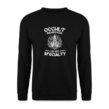 Le comportement occulte est ma spécialité en sorcellerie occulte - Sweat-shirt Unisexe - noir - Devant - Alina (178cm) & Michal (187cm)