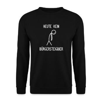 Heute kein Bürgersteigbier Ortskontrollfahrt OKF - Unisex Pullover - Schwarz - Vorne - Alina (178cm) & Michal (187cm)