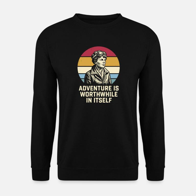 Amelia Earhart L'avventura vale la pena - Felpa unisex - nero