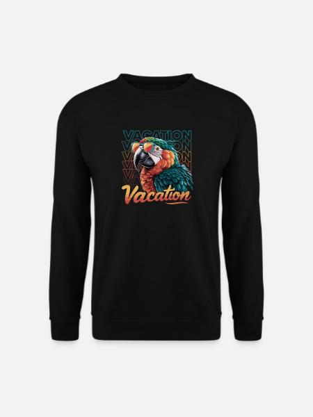 Parrot holiday adventure with summer glasses - Unisex Sweatshirt - black