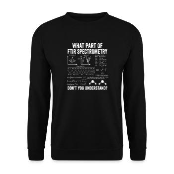 FTIR Infrared Spectroscopy Fourier Chemistry - Unisex Sweatshirt - black - Front - Alina (178cm) & Michal (187cm)