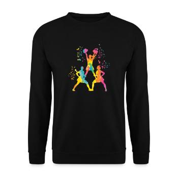 Cheerleader Cheer Mom Cheerleading - Unisex Pullover - Schwarz - Vorne - Alina (178cm) & Michal (187cm)