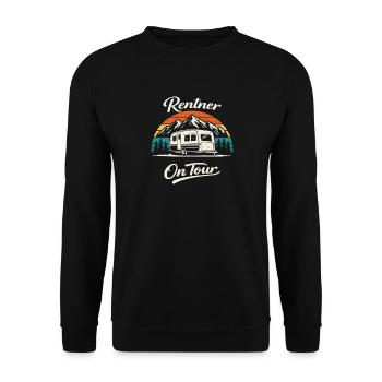 Caravane de chemises de camping pour retraits en tournée - Sweat-shirt Unisexe - noir - Devant - Alina (178cm) & Michal (187cm)