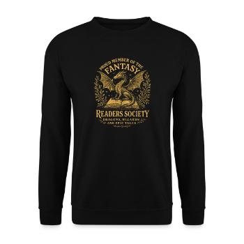 Dragon Reader Livre de Sceau Fantastique Magic Reader - Sweat-shirt Unisexe - noir - Devant - Alina (178cm) & Michal (187cm)