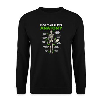 Pickleball Anatomy Illustration Davinci - Unisex Sweatshirt - black - Front - Alina (178cm) & Michal (187cm)