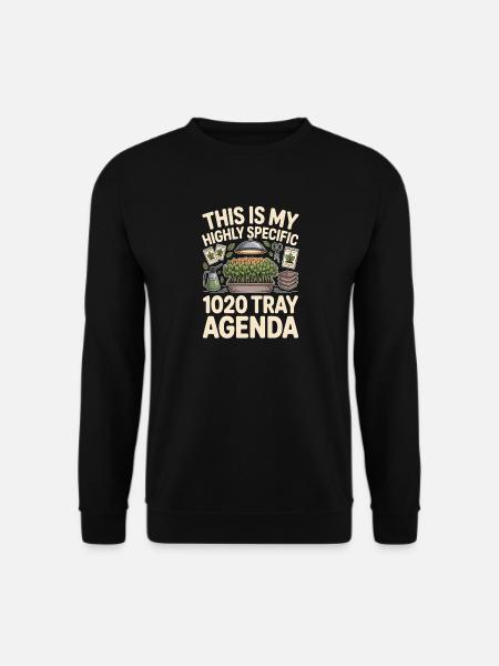 1020 Tray Agenda | Microgreens Nerd - Unisex Sweatshirt - black