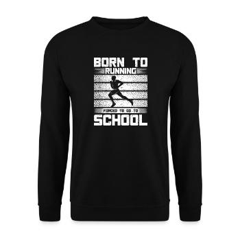 Marathonien né du don de la course - Sweat-shirt Unisexe - noir - Devant - Alina (178cm) & Michal (187cm)