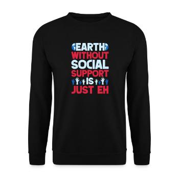 Quota de travailleurs sociaux sans n’est que du travail social - Sweat-shirt Unisexe - noir - Devant - Alina (178cm) & Michal (187cm)