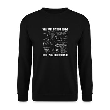 Parties d’instruments à cordes pour violon et alto - Sweat-shirt Unisexe - noir - Devant - Alina (178cm) & Michal (187cm)