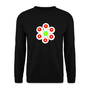 Retro Blume Kinder Blumen Kids - Unisex Pullover - Schwarz - Vorne - Alina (178cm) & Michal (187cm)