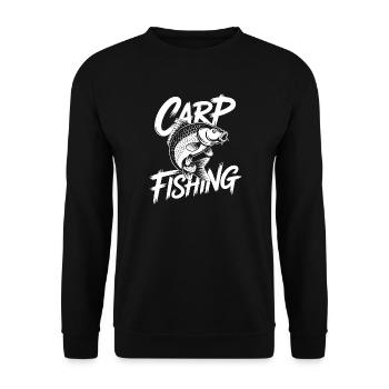 Carp – Sportfischer Design - Unisex Sweatshirt - black - Front - Alina (178cm) & Michal (187cm)