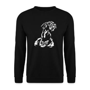 Cesky Terrier "Black Edition" - Unisex Pullover - Schwarz - Vorne - Alina (178cm) & Michal (187cm)