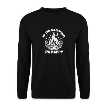 Campeur Randonneur Scout Camping Randonnée Montagnes Forêt - Sweat-shirt Unisexe - noir - Devant - Alina (178cm) & Michal (187cm)