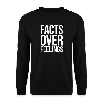 Les faits avant les sentiments - Sweat-shirt Unisexe - noir - Devant - Alina (178cm) & Michal (187cm)