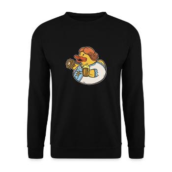 Ente, Bier & Breze – Bierzelt  - Unisex Pullover - Schwarz - Vorne - Alina (178cm) & Michal (187cm)