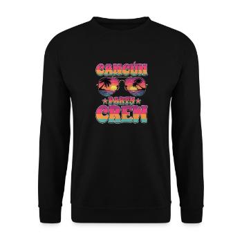 Cancun Party Crew - Unisex Pullover - Schwarz - Vorne - Alina (178cm) & Michal (187cm)