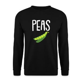 Peas in a Pod Pop Graphic - Unisex Sweatshirt - black - Front - Alina (178cm) & Michal (187cm)