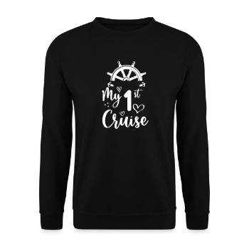 My 1st Cruise - Unisex Sweatshirt - black - Front - Alina (178cm) & Michal (187cm)