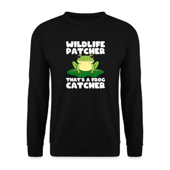 Frog Catcher Wildlife Patcher Catcher Frog - Unisex Pullover - Schwarz - Vorne - Alina (178cm) & Michal (187cm)