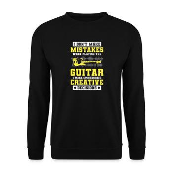 Guitar Creative Decisions Tee - Unisex Sweatshirt - black - Front - Alina (178cm) & Michal (187cm)