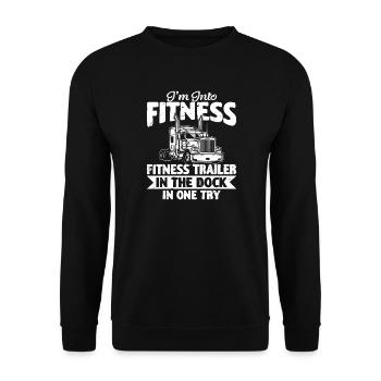 Fitness Truck Dock Challenge Trucker - Unisex Sweatshirt - black - Front - Alina (178cm) & Michal (187cm)