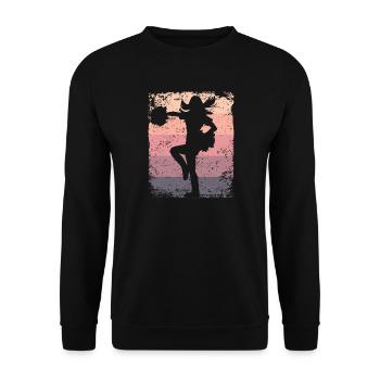 Cheerleader Cheer Mom Cheerleading - Unisex Pullover - Schwarz - Vorne - Alina (178cm) & Michal (187cm)